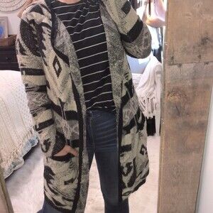 Lucky Brand size medium cotton wool blend knit sweater cardigan